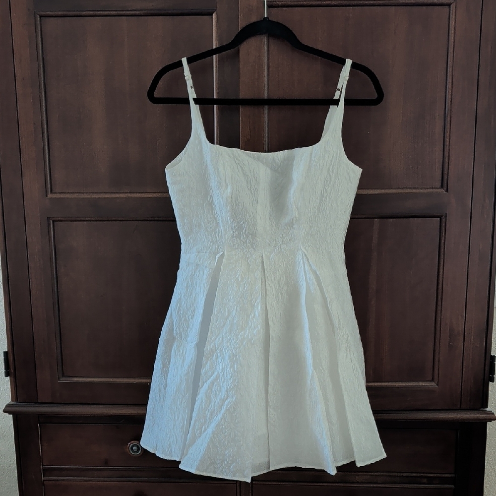 Ellie Jacquard Pleated Mini Dress